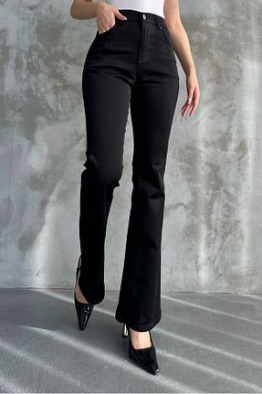 شلوار مشکی زنانه پنبه ای macharel jeans - کد 841476675