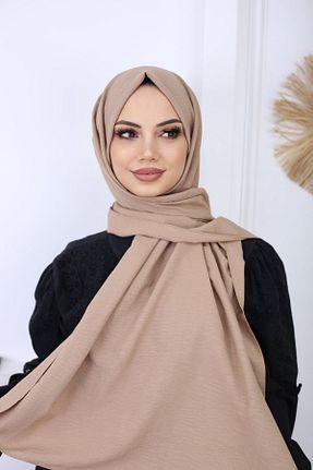 شال بژ زنانه پنبه (نخی) کد 788172653