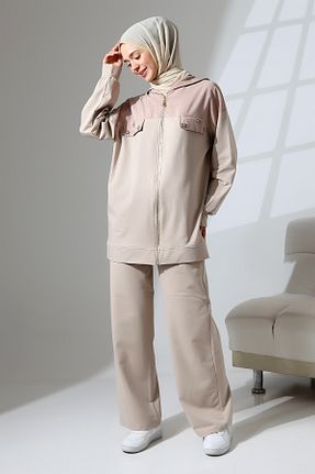 ست بالاتنه و پائین تنه حجاب طوسی زنانه Relaxed Mihran Butik - کد 841533670