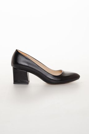 کفش پاشنه بلند کلاسیک مشکی زنانه پاشنه ضخیم پاشنه متوسط ( 5 - 9 cm ) کد 93724851