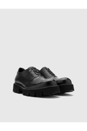 کفش کژوال مشکی مردانه چرم طبیعی پاشنه کوتاه ( 4 - 1 cm ) پاشنه ساده کد 771250890