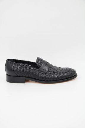 کفش کلاسیک مشکی مردانه چرم طبیعی پاشنه کوتاه ( 4 - 1 cm ) پاشنه ساده کد 775452758