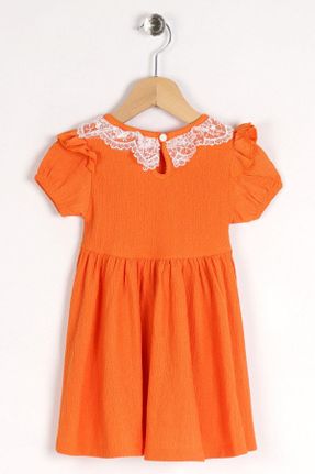لباس نارنجی بچه گانه بافتنی آستین-کوتاه کد 700335177
