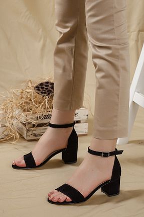 کفش پاشنه بلند کلاسیک مشکی زنانه چرم مصنوعی eformoda by emre yılmaz - کد 112068096