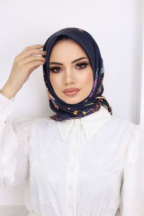 روسری قرمز ساتن طرح گلدار کد 788695979