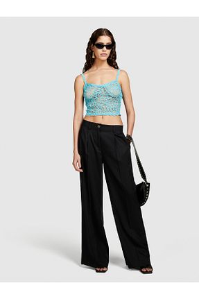 بلوز متالیک زنانه ساده Sisley - کد 828099437