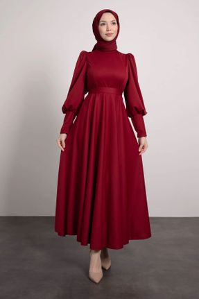 لباس زرشکی زنانه گلوژ بافتنی ویسکون کد 841569194