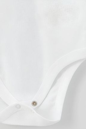 بادی و سرهمی نوزادی سفید بچه گانه %100 پنبه ارگانیک Overoz - کد 825545624