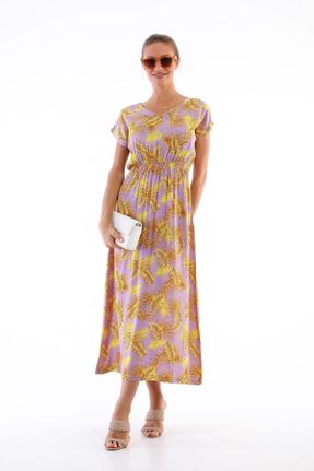 لباس فیروزه ای زنانه بافتنی ویسکون آستین-بلند کد 318138921