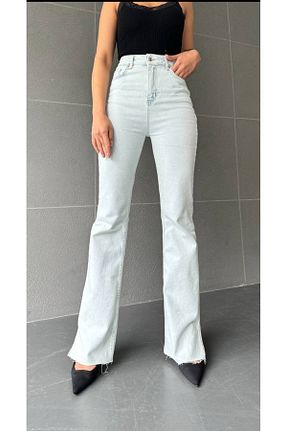شلوار جین آبی زنانه پاچه اسپانیولی Aida Fashion - کد 841581245