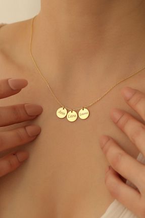 گردنبند نقره طلائی زنانه 925 عیار Nox Jewelry - کد 811030381