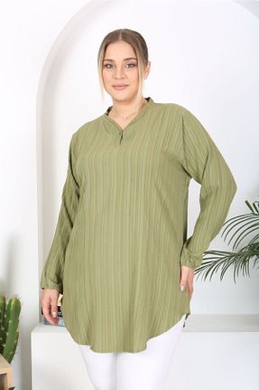 تونیک خاکی زنانه بافتنی volkitolki - کد 830155031