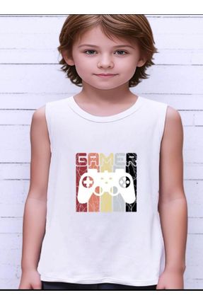 تی شرت سفید بچه گانه رگولار پنبه - پلی استر - الاستن تکی کد 841638086