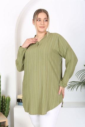 تونیک خاکی زنانه بافتنی volkitolki - کد 830155031