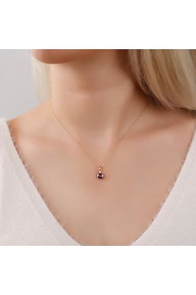 گردنبند نقره نارنجی زنانه 925 عیار Laseyta - کد 803076260