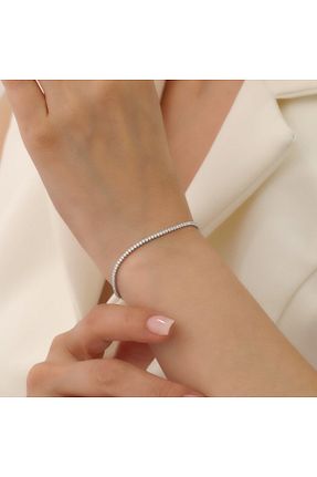 دستبند نقره صورتی زنانه 925 عیار EskiJewelry - کد 841652638