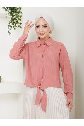 پیراهن حجاب صورتی زنانه رگولار VOLT CLOTHİNG - کد 841694402
