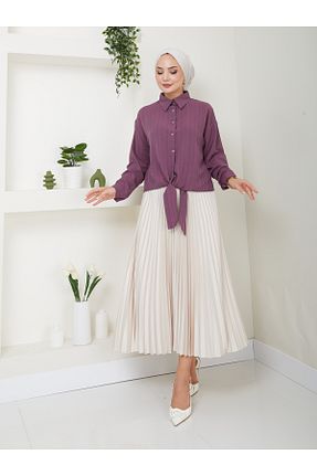 پیراهن حجاب بنفش زنانه رگولار VOLT CLOTHİNG - کد 841694224
