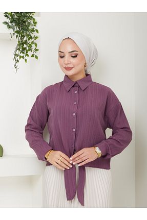 پیراهن حجاب بنفش زنانه رگولار VOLT CLOTHİNG - کد 841694224