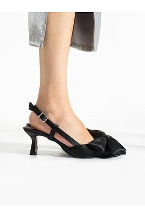 کفش پاشنه بلند کلاسیک مشکی زنانه ساتن DUXAL SHOES - کد 841279205