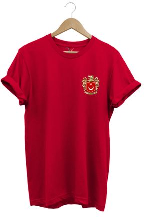 تی شرت قرمز زنانه رگولار یقه گرد تکی جوان کد 840427033
