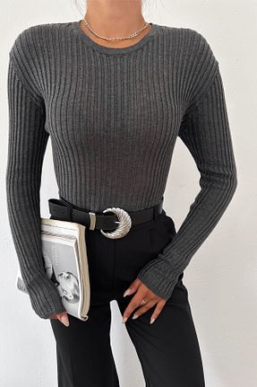 بلوز طوسی زنانه ساده FEMELLE - کد 841726279