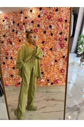 ست بالاتنه و پائین تنه سبز زنانه بافت Butik - کد 841772677
