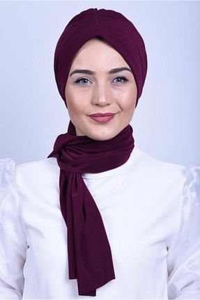 کلاه شنای حجاب بنفش زنانه LADY SCARF - کد 76010303