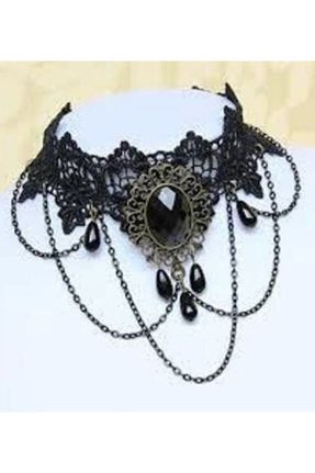 گردنبند جواهر مشکی زنانه پوشش زاماک کد 305013262