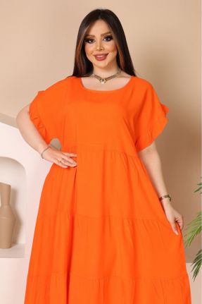 لباس نارنجی زنانه بافتنی بافت رگولار بیسیک کد 834497158