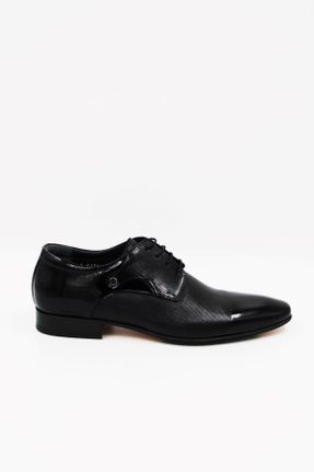 کفش کلاسیک مشکی مردانه چرم طبیعی پاشنه کوتاه ( 4 - 1 cm ) پاشنه ساده کد 826558159