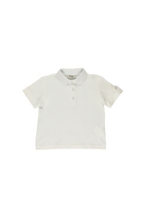 تی شرت سفید بچه گانه رگولار یقه گرد تکی کد 675452753