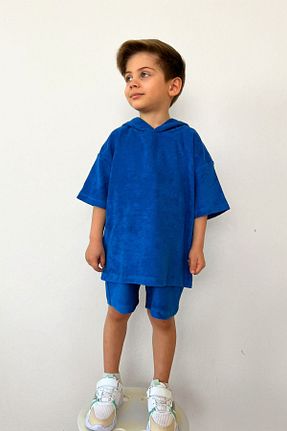 ست بالاتنه و پائین تنه سرمه ای بچه گانه بافتنی Pollito - کد 836144516