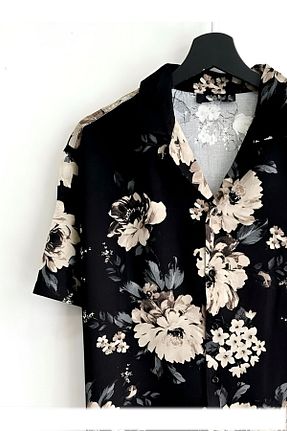 پیراهن قهوه ای مردانه اورسایز Hazhers - کد 96699266