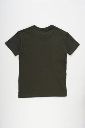 تی شرت خاکی بچه گانه اورسایز یقه گرد تکی طراحی کد 305280490