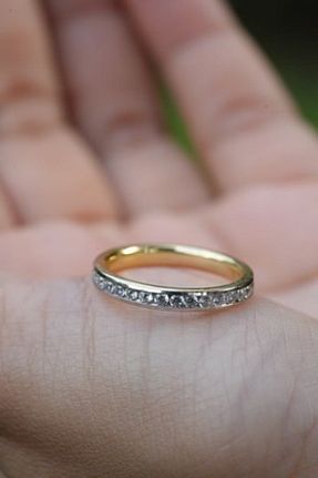 انگشتر جواهر طلائی زنانه زیرکن MAZEN - کد 841515825