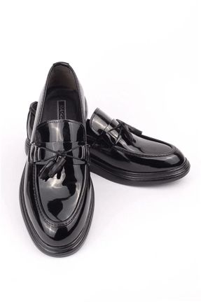 کفش کلاسیک مشکی مردانه چرم لاکی پاشنه کوتاه ( 4 - 1 cm ) پاشنه ساده کد 841531936