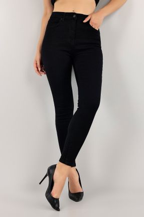 شلوار جین مشکی زنانه پاچه تنگ فاق بلند جین کد 309654991