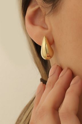 گوشواره نقره طلائی زنانه 925 عیار Nox Jewelry - کد 799777784