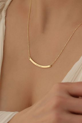 گردنبند نقره طلائی زنانه 925 عیار Nox Jewelry - کد 808462178