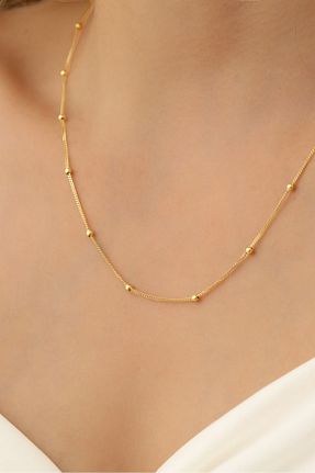 گردنبند نقره طلائی زنانه 925 عیار Nox Jewelry - کد 794718563