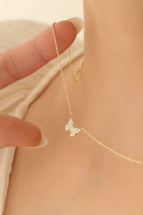 گردنبند نقره طلائی زنانه 925 عیار Nox Jewelry - کد 811850324