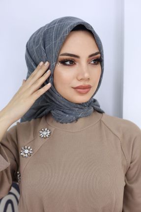 شال طوسی زنانه پنبه (نخی) کد 785148053