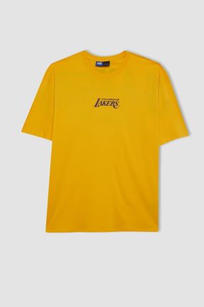 تی شرت زرد مردانه اورسایز کد 839582395