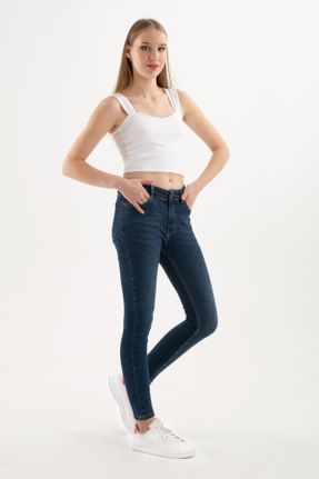 شلوار جین آبی زنانه فاق بلند جین کد 330446873