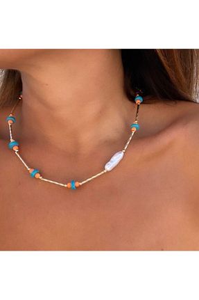 گردنبند جواهر طلائی زنانه منجق Brillo - کد 840091355