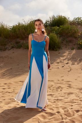 لباس آبی زنانه بافتنی رگولار کد 841736088
