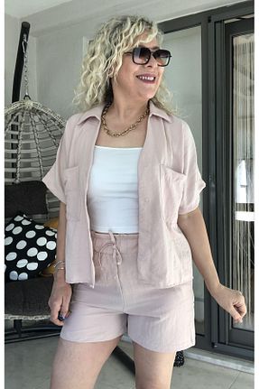 ست بالاتنه و پائین تنه بژ زنانه بافت Dila Butik - کد 832174079