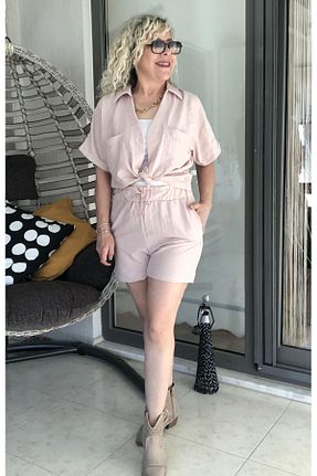 ست بالاتنه و پائین تنه بژ زنانه بافت Dila Butik - کد 832174079