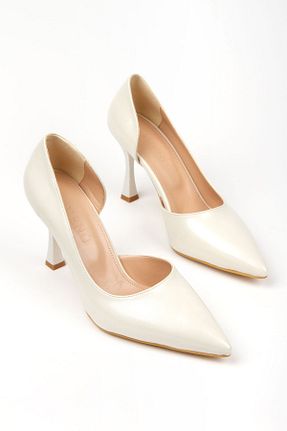 کفش پاشنه بلند کلاسیک نباتی زنانه چرم مصنوعی SUENO SHOES - کد 825159514